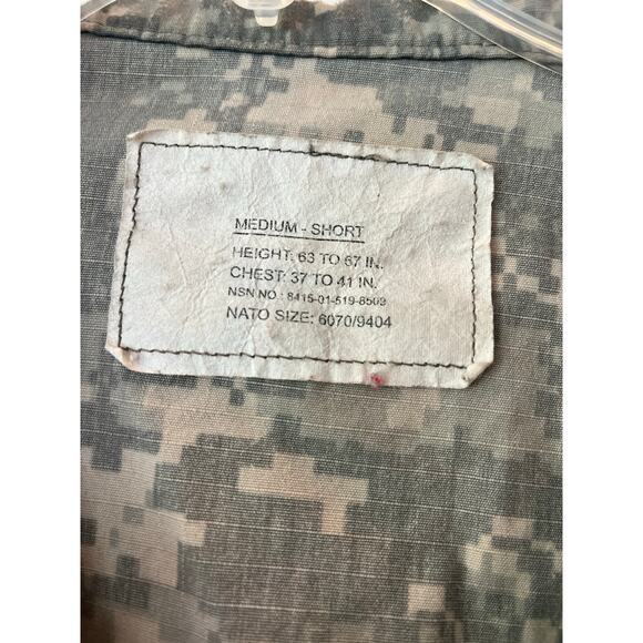 Military Combat Digital Camo Jacket Men Medium Short Costume Full Zip Hiking - Picture 2 of 7